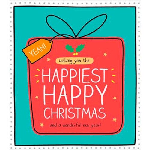 Felicitare - Happy Jackson - Happiest Happy Christmas, Multicolor, Cu mesaj, Carton