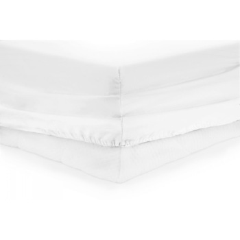 Cearceaf de pat cu elastic, 90x200cm, bumbac, densitate 144TC, Alb Cearceaf de pat cu elastic, 90x200cm, bumbac, densitate 144TC, Alb
