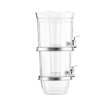 Distribuitor dublu de bauturi cu compartimente de gheata si tava pentru gustari Distribuitor dublu de bauturi cu compartimente de gheata si tava pentru gustari