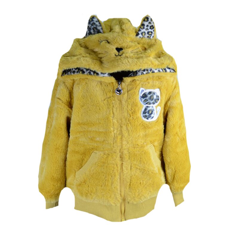 Geaca imblanita pentru fete Happy House FOFO-077, Galben