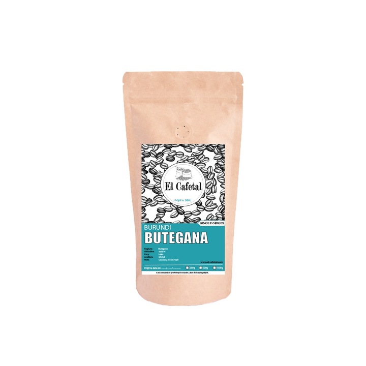 Cafea boabe El Cafetal BURUNDI BUTEGANA, prajita, 500 g
