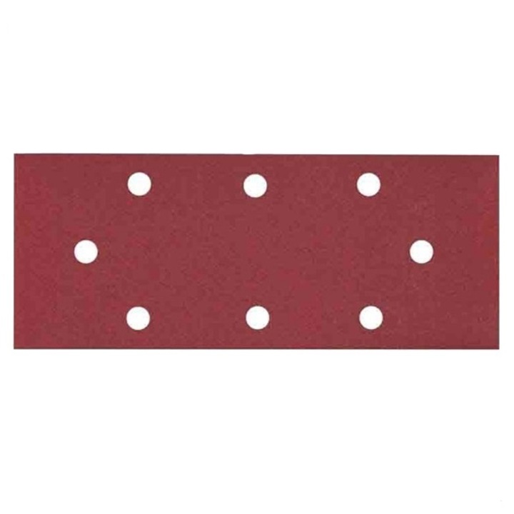 Комплект правоъгълни абразивни листове 230х93 мм, 8 отвора, зърненост 120, 10 броя 180103