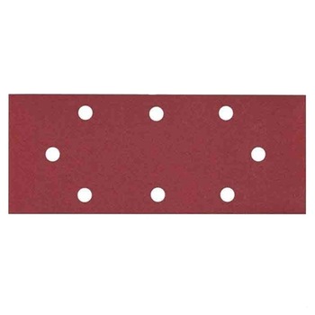 Set foi abrazive dreptunghi, 280x115 mm, 8 gauri, granulatie 40, 10 bucati 180114 Set foi abrazive dreptunghi, 280x115 mm, 8 gauri, granulatie 40, 10 bucati 180114