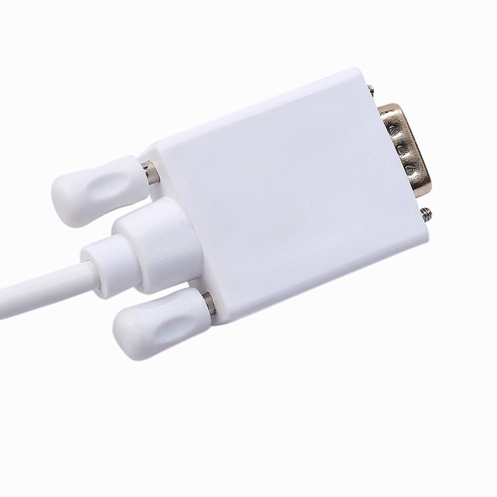 Bibilel BBL1818 Apple MacBook TV adapter kábel, Mini DP apa - VGA apa csatlakozó, 1,8 m, fehér