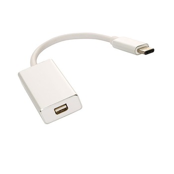 Cablu adaptor compatibil cu Apple MacBook, conectori USB 3.1 Type-C la Mini DisplayPort feminin, 1080p HDTV, 10 cm, argintiu, BBL1819 Cablu adaptor compatibil cu Apple MacBook, conectori USB 3.1 Type-C la Mini DisplayPort feminin, 1080p HDTV, 10 cm, argintiu, BBL1819
