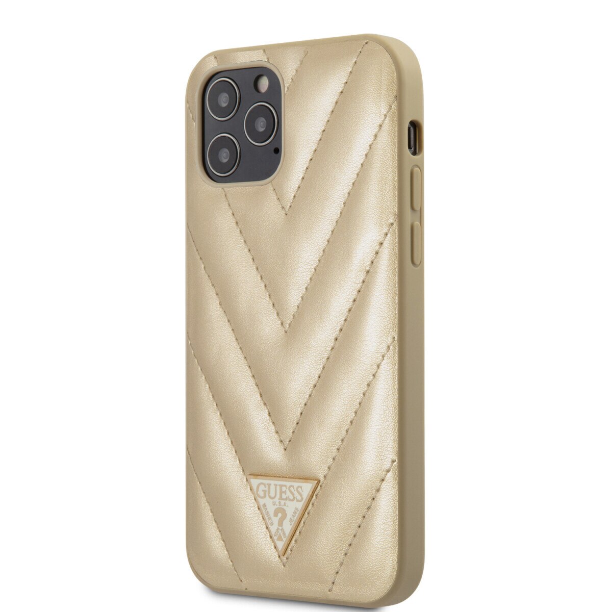 Husa Cover Guess V Quilted Pentru Iphone 12 Pro Max Gold Emag Ro