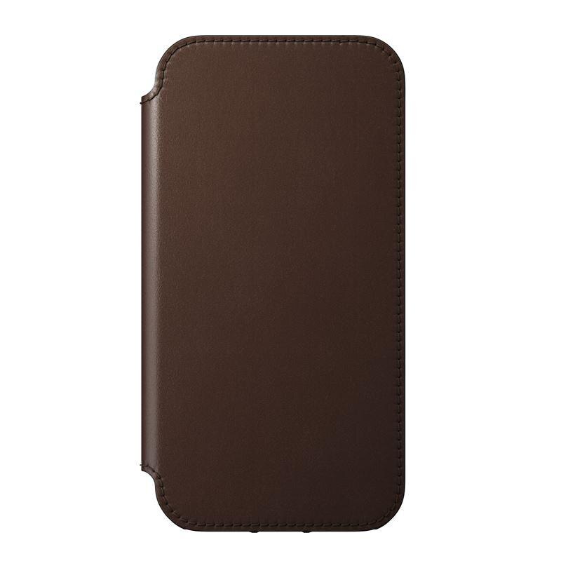 Husa din piele naturala NOMAD Rugged Folio MagSafe compatibila cu iPhone 12/12 Pro Brown
