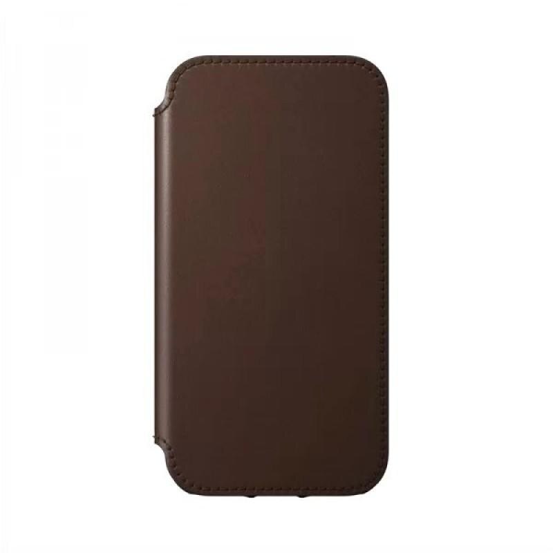Husa din piele naturala NOMAD Rugged Folio iPhone 12 Mini Brown