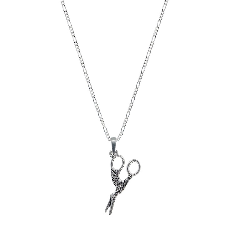 Lantisor argint personalizat pandantiv Foarfeca 9346FIG31420 Dras 3200, Argintiu