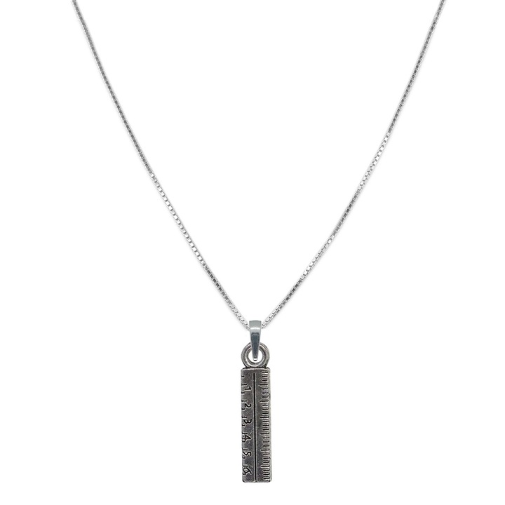 Lantisor argint personalizat pandantiv Centimetru croitorie 9358VEN430 Dras 3244, Argintiu