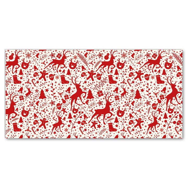 Pictura acrilica. decoratiuni de perete. Ren de Craciun.Decoratie de iarna. 140x70 cm