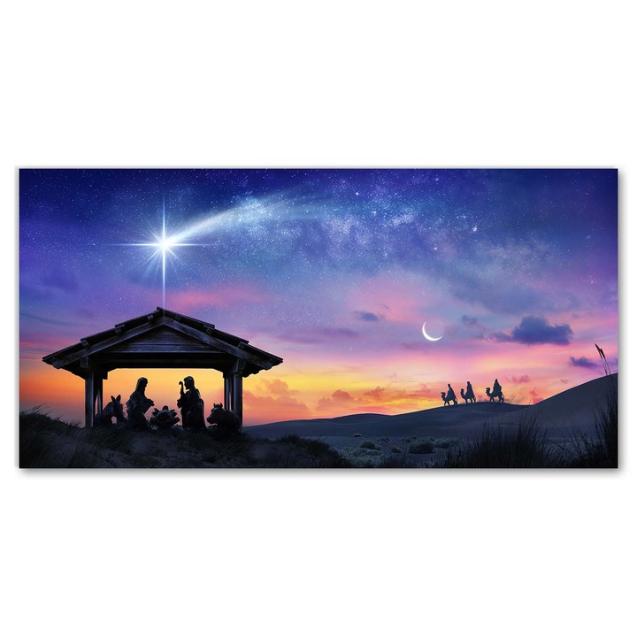 Vászon festmény, Tulup, 140x70 cm, Fali dekoráció, Gesù Natale, Többszínű, 010030010100000010723