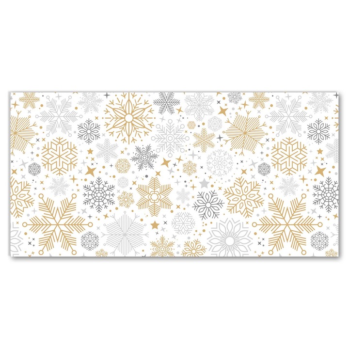 Pictura acrilica. decoratiuni de perete. Fulgi de zapada de iarna de Craciun. 140x70 cm