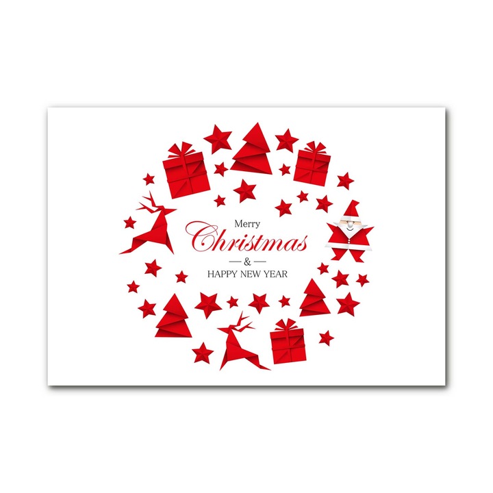 Pictura acrilica. decoratiuni de perete. Ornamente de sarbatori de Craciun. 100x70 cm