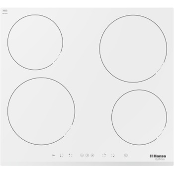 Plita pe inductie Hansa BHIW67323, 60 cm, 4 arzatoare, alb Plita pe inductie Hansa BHIW67323, 60 cm, 4 arzatoare, alb