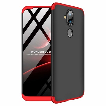 Husa de protectie, 360, GKK, pentru Nokia 8.1 / Nokia X7, Negru/Rosu Husa de protectie, 360, GKK, pentru Nokia 8.1 / Nokia X7, Negru/Rosu