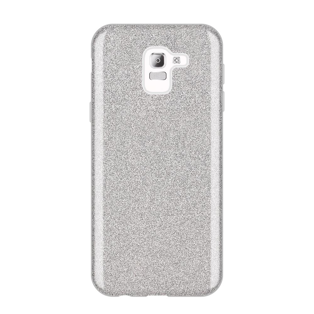 Husa de protectie cu sclipici, Wozinsky, pentru Samsung Galaxy J6 2018, Argintiu