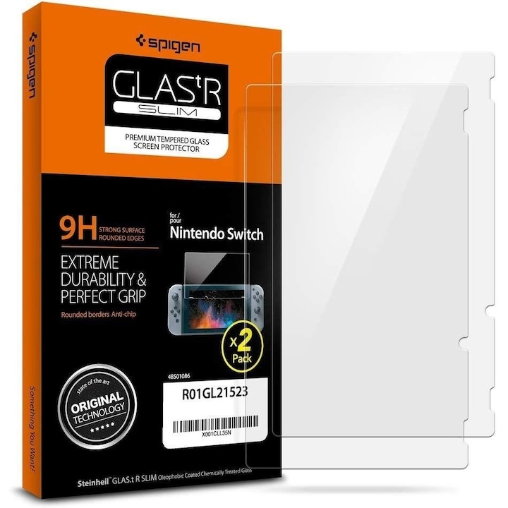 Стъклен протектор Spigen Glas.Tr Slim 2-Pack за Nintendo Switch