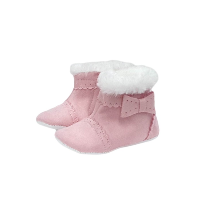 Cizmulite roz pentru bebe