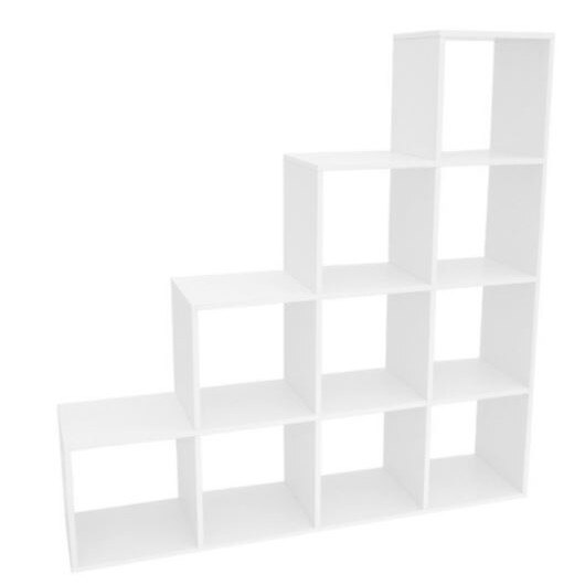 Biblioteca, Pal, Meble, Stil modern, Alb, 138x138x30 cm