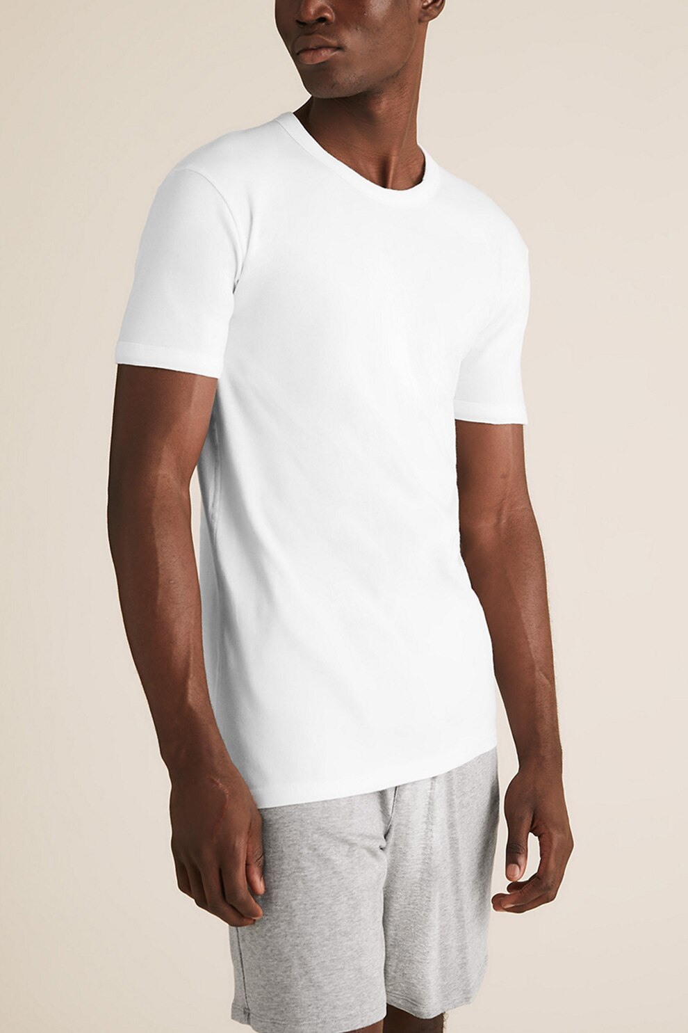 Marks & Spencer, Tricou de casa cu decolteu la baza gatului, Alb, L