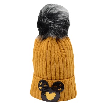 Caciula pentru fete Mini Junior GR-1, Galben, Universala Caciula pentru fete Mini Junior GR-1, Galben, Universala