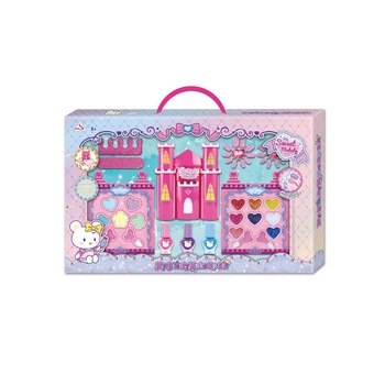 Set de make up pentru fetite, cu lacuri de unghii, luciu de buze, farduri de ochi si aplicatoare, cutie roz Set de make up pentru fetite, cu lacuri de unghii, luciu de buze, farduri de ochi si aplicatoare, cutie roz