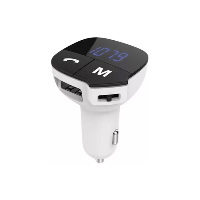 Car kit auto handsfree cu modulator FM, alb, bluetooth 2.1 clasa II