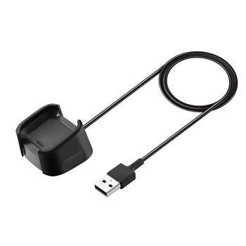 Cablu de incarcare QuickFit magnetic pentru FitBit Versa / Versa 2, 1 m, Negru, USB Cablu de incarcare QuickFit magnetic pentru FitBit Versa / Versa 2, 1 m, Negru, USB