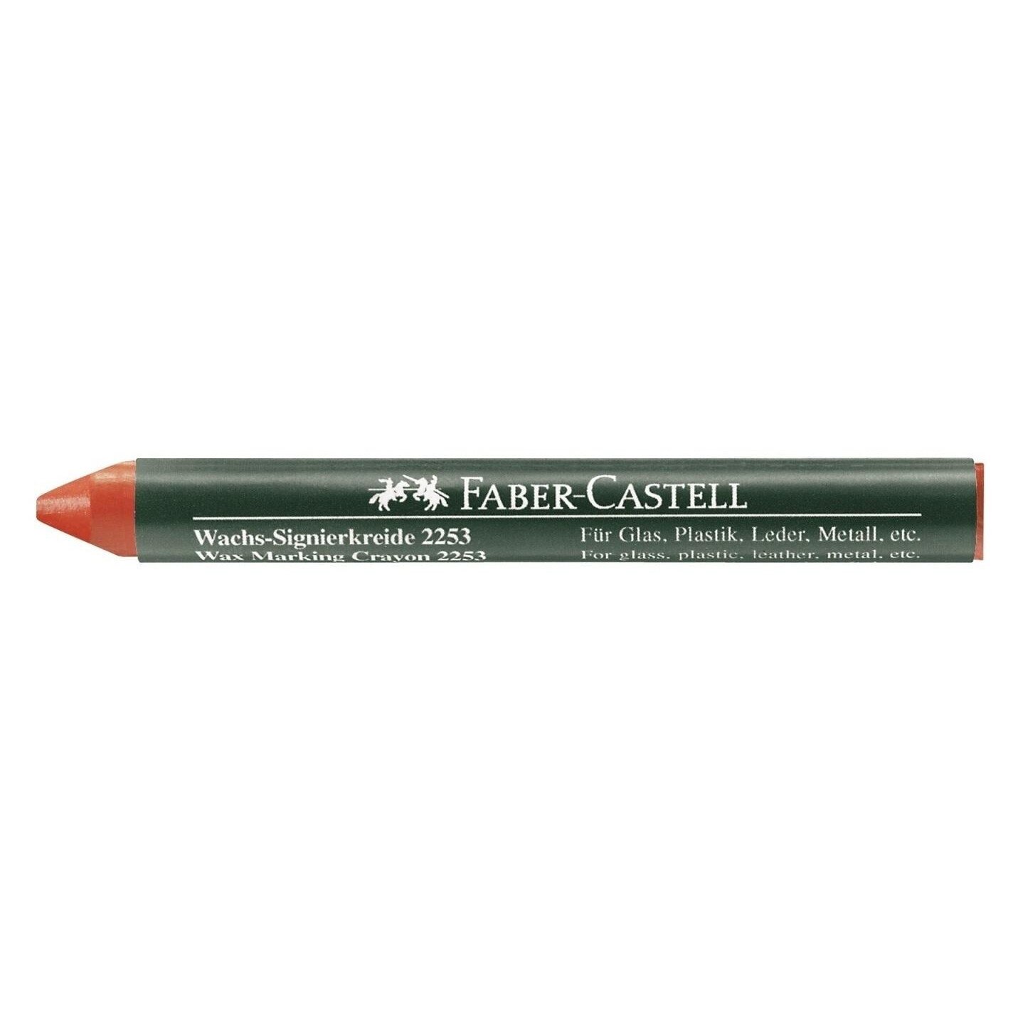 Creion cerat 2253 suprafete lucioase Faber-Castell, Rosu