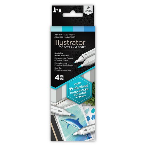 Set 4 Markere Spectrum Illustrator , Aquatic