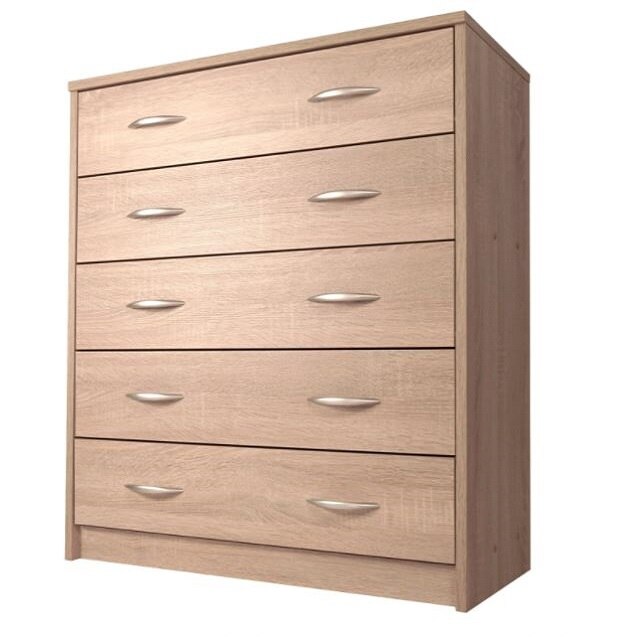 Pantofar, SARA, 5 compartimente, capacitate 20 perechi incaltaminte, Sonoma, 35x74x85 cm