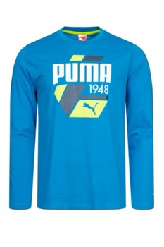 Tricou Puma cu imprimeu, Albastru, Masura M Tricou Puma cu imprimeu, Albastru, Masura M