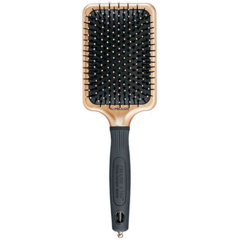 Perie de par Olivia Garden Ceramic+Ion Paddle Black-Gold Styler