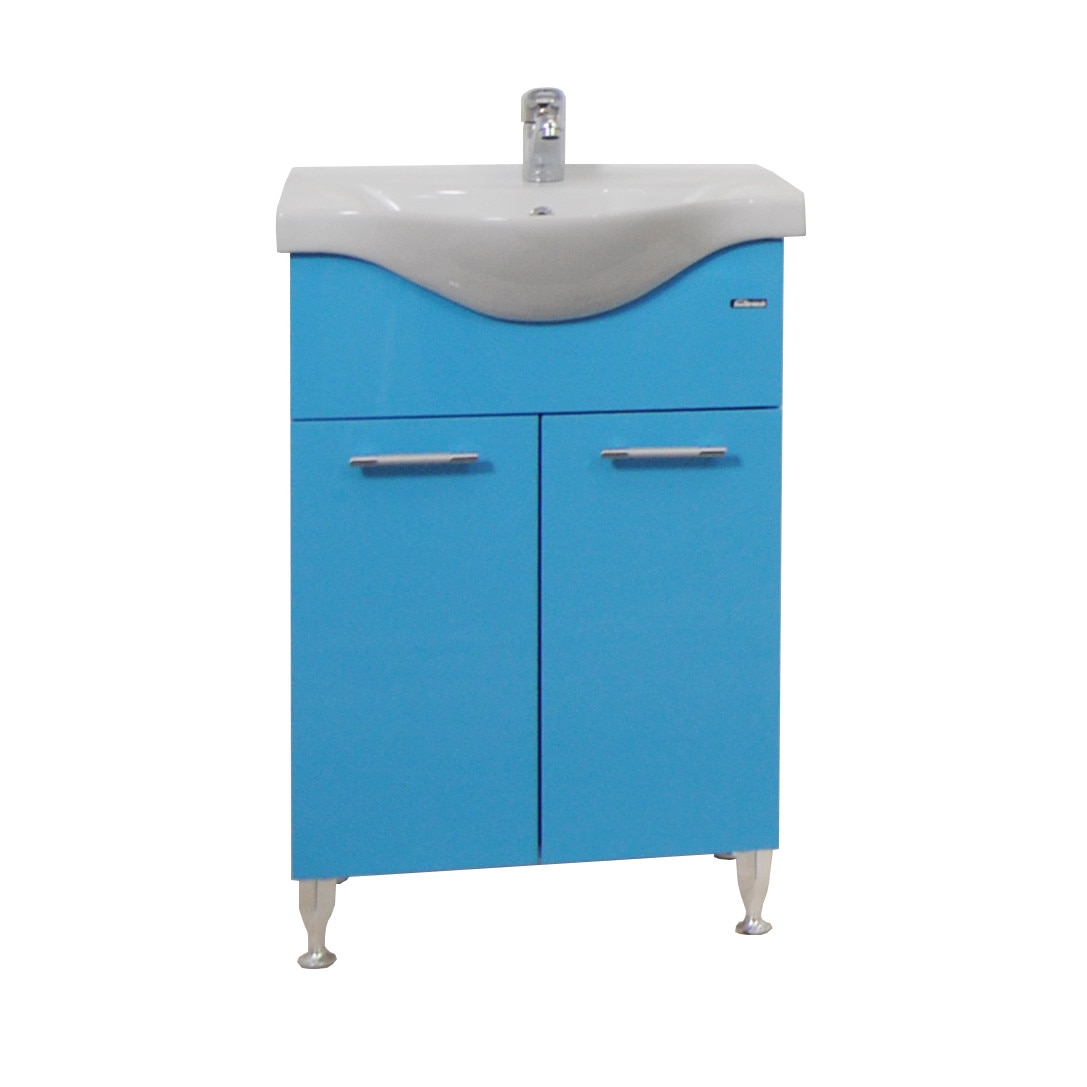 Baza si lavoar , Badenmob , seria 153 - 55x81x45cm , bleu