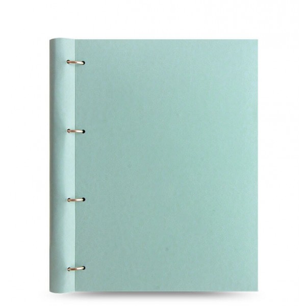 Agenda A4 nedatata cu rezerve si inel FILOFAX Clipbook Clasic Pastels Duck Egg