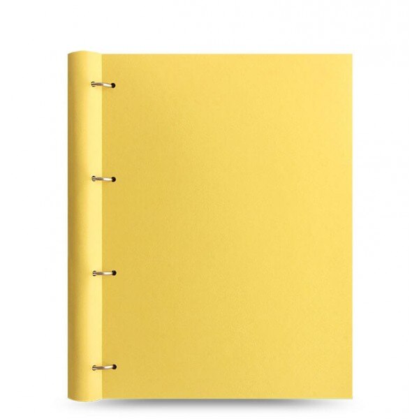 Agenda A4 nedatata cu rezerve si inel FILOFAX Clipbook Clasic Pastels Lemon
