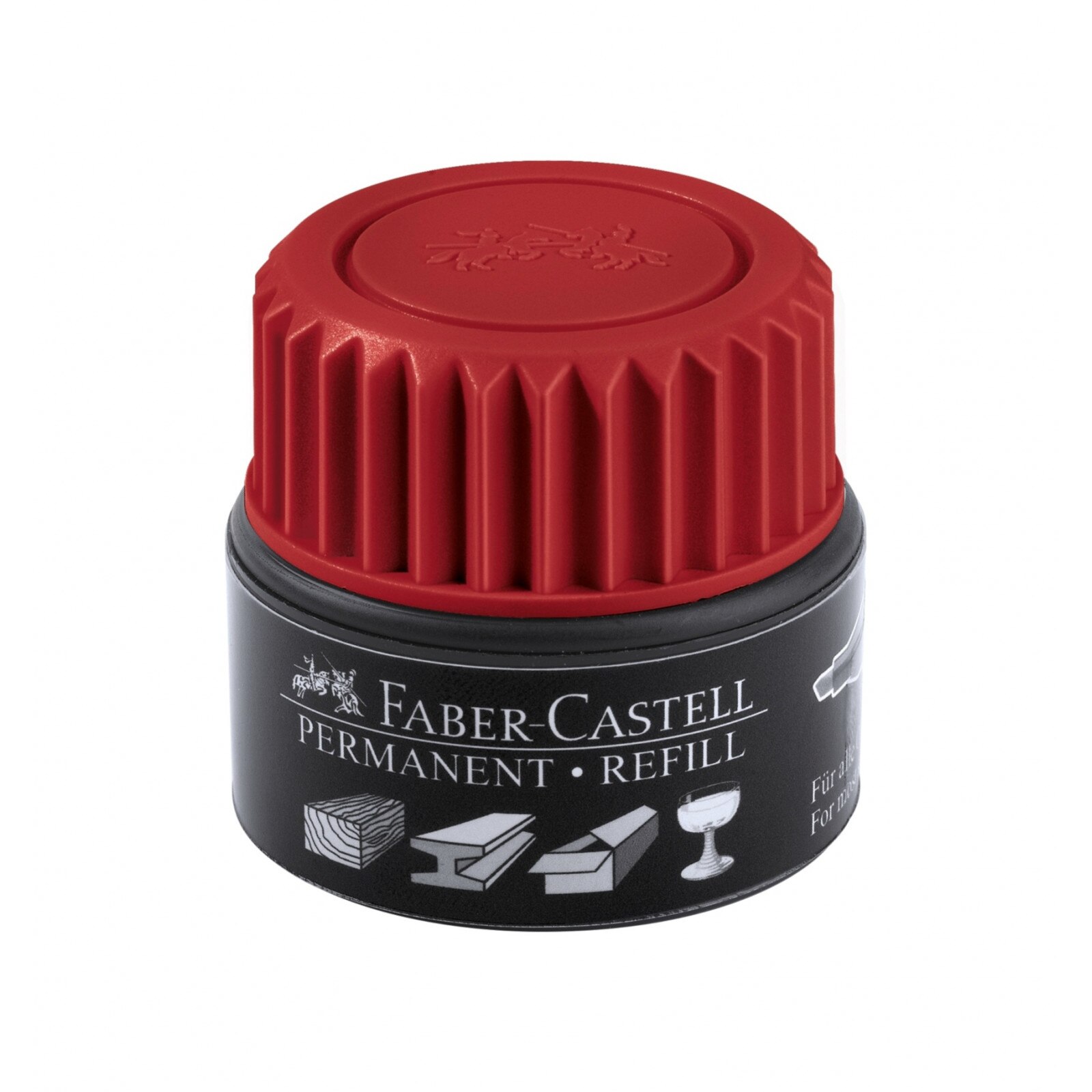 Refill Marker Permanent Grip Faber-Castell, Rosu
