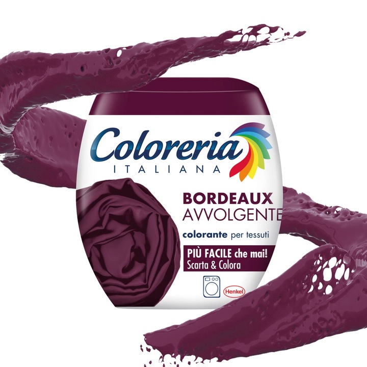 Coloreria Italiana Bordeaux Avvolgente textilfesték, 350 g, sötét bordó színű
