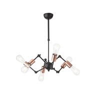 plafoniera spider smarter negru mat cu detalii cupru antichizat 6xe27 metal imagen 47_0_
0