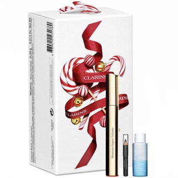 Set Clarins: Mascara Super Volume, 8 ml + Demachiant pentru ochi, 10 ml + Mini Creion de ochi Set Clarins: Mascara Super Volume, 8 ml + Demachiant pentru ochi, 10 ml + Mini Creion de ochi
