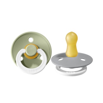 Pachet 2 Suzete BIBS Colour Sage NIGHT / Cloud NIGHT 0-6 luni Pachet 2 Suzete BIBS Colour Sage NIGHT / Cloud NIGHT 0-6 luni