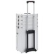 Troler de cosmetice, vidaXL, Aluminiu, 37 x 24 x 74 cm, Argintiu