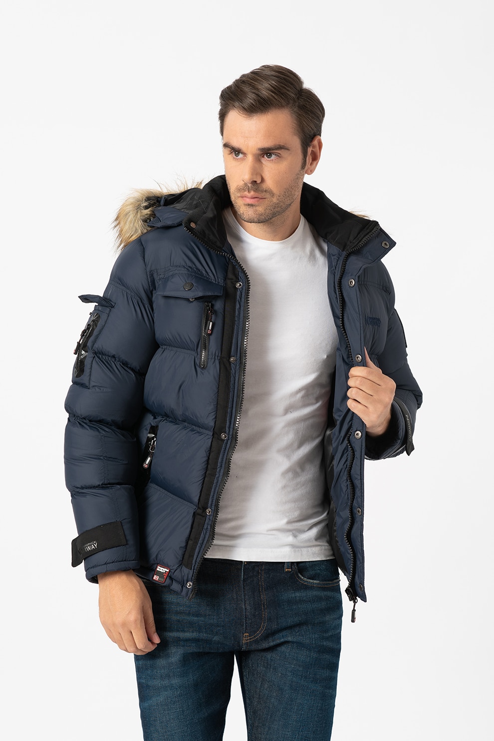 Geographical Norway, Geaca cu gluga detasabila Bonap, Bleumarin