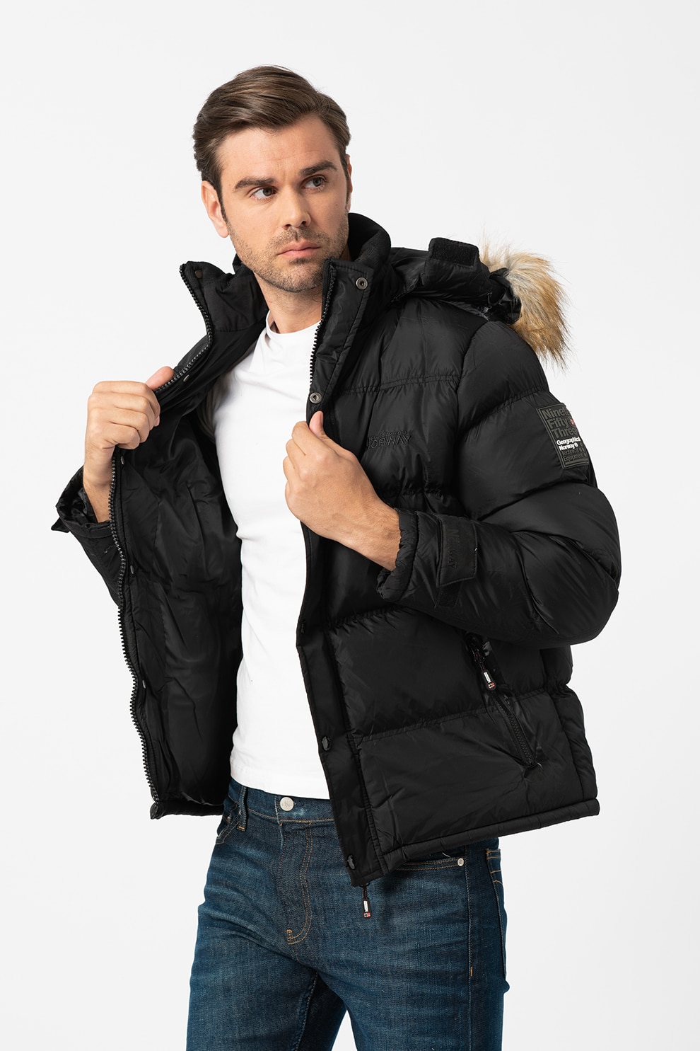 Geographical Norway, Geaca cu gluga detasabila Bonap, Negru