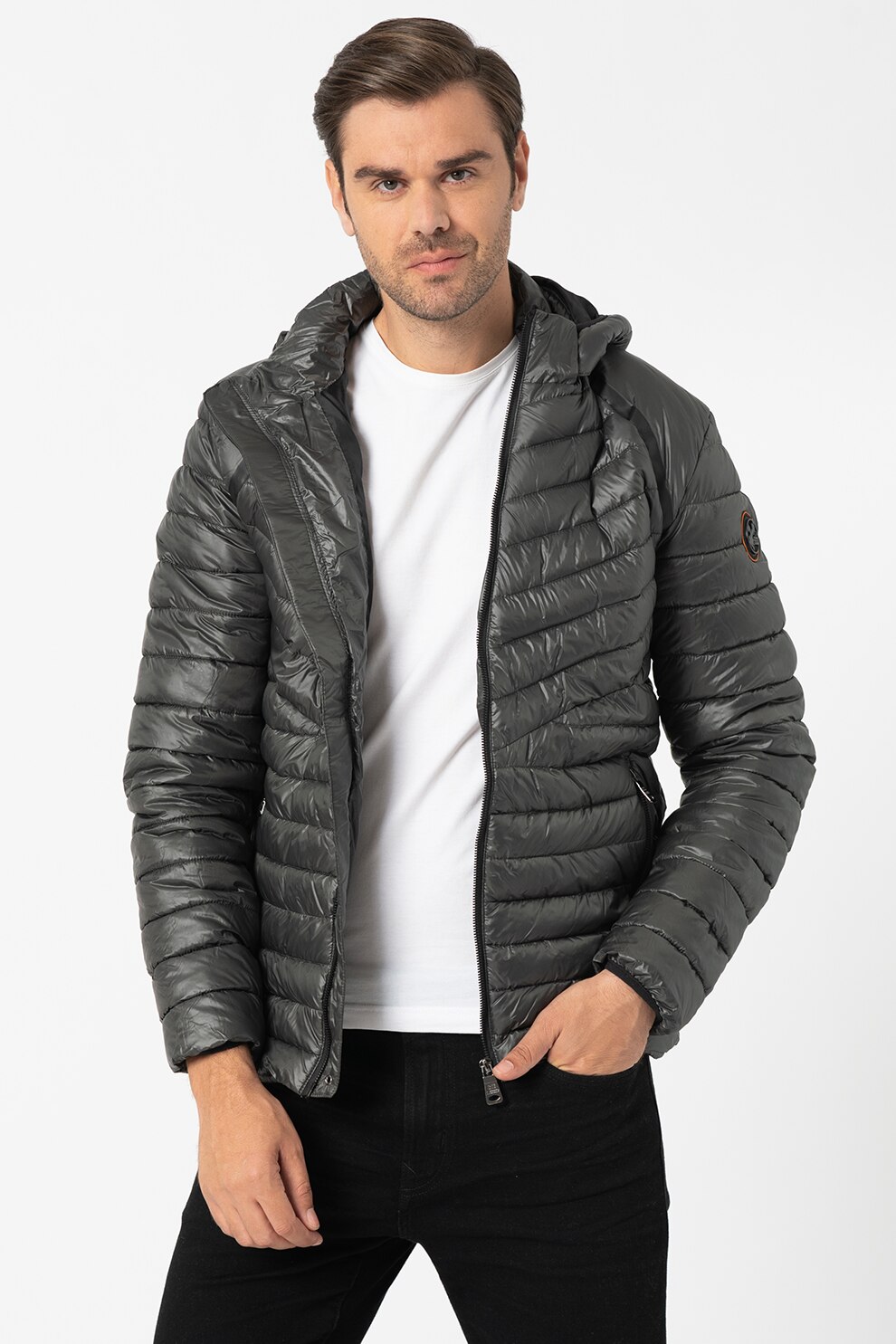 Geographical Norway, Geaca usoara cu gluga Alfred, Gri inchis