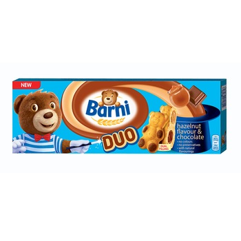 Prajitura Barni duo ciocolata si alune 30g, 12 buc Prajitura Barni duo ciocolata si alune 30g, 12 buc