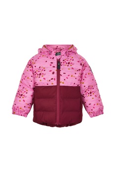 Color Kids, Geaca cu gluga, vatelina si imprimeu, Roz/Rosu Bordeaux Color Kids, Geaca cu gluga, vatelina si imprimeu, Roz/Rosu Bordeaux