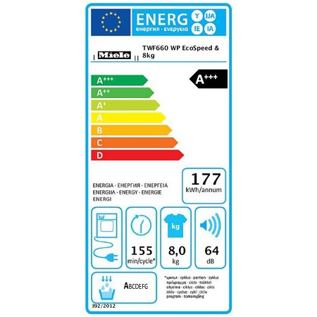Uscator de rufe Miele TWF 660 WP, Pompa de caldura, 8kg, Clasa A+++, WiFI, EcoDry, FragranceDos2, Perfect Dry, Alb