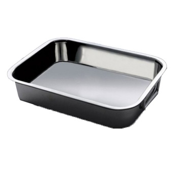 Tava dreptunghiulara cu manere, Salvinelli , 30 x 24 x 6 cm, Inox Tava dreptunghiulara cu manere, Salvinelli , 30 x 24 x 6 cm, Inox